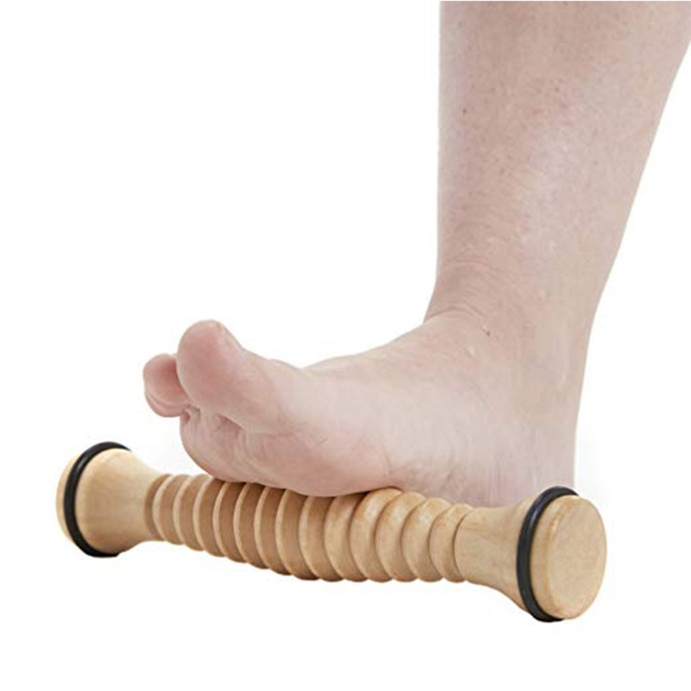 Reflexology Foot Roller - Holzmassagegerät für Körper und Rücken, Holzfußrolle,