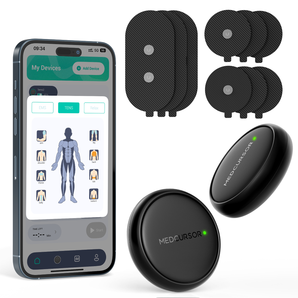 Tens Pain Relief Unit - 3-in-1 TENS EMS-Einheit, kabellos, Zweikanal-Muskelstimulator, 25