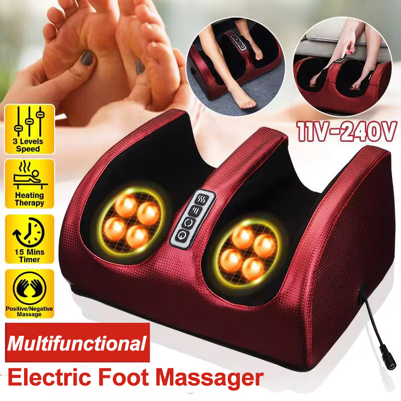 Reflexology Foot Roller - Infrarot-Heizung, elektrische Fußmassage, Shiatsu, Entspannung, Körpermassagegerät,